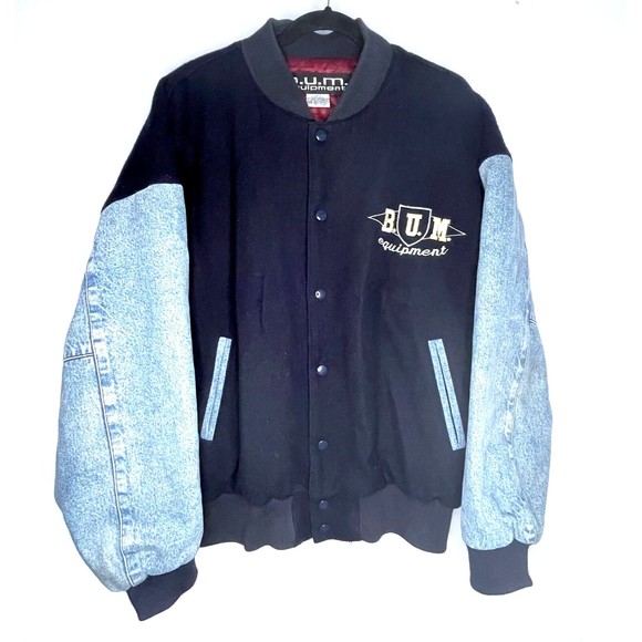 BUM Jackets & Coats Vtg 9s Mens Bum Equipment Varsity Bomber Wool